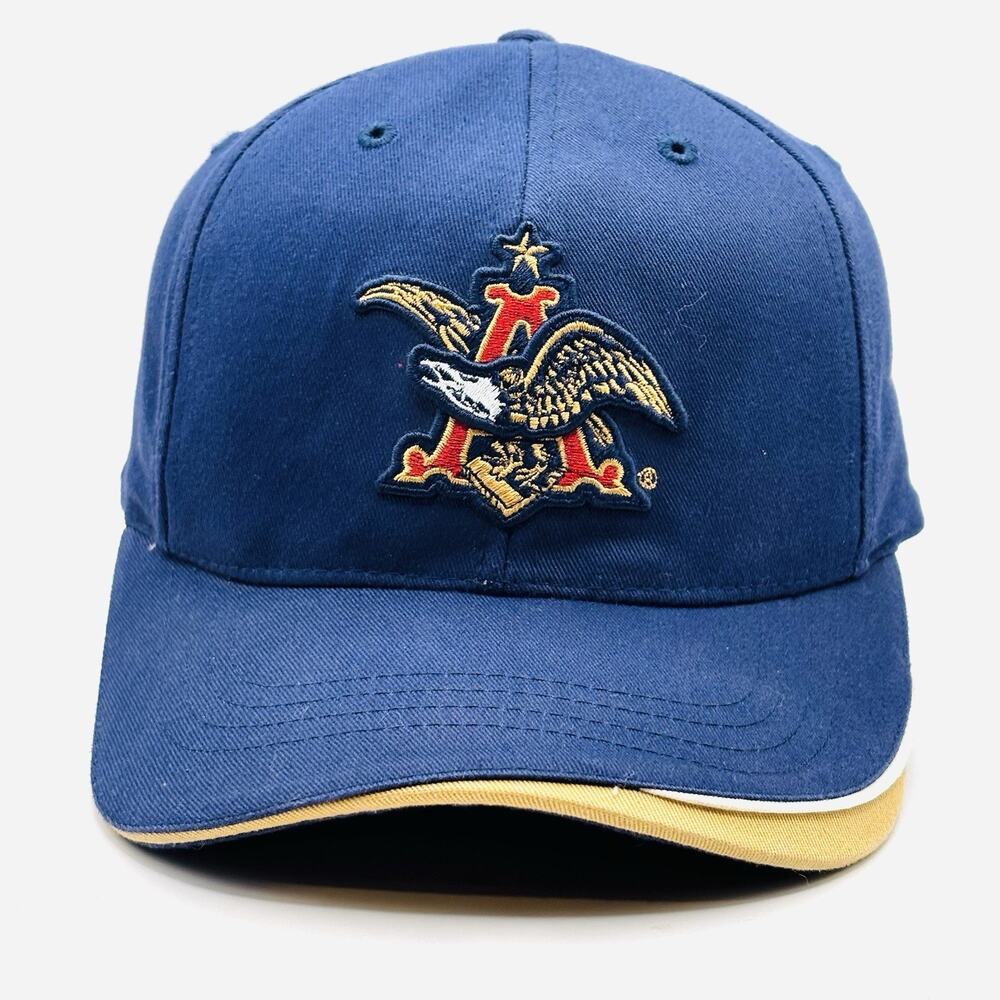 Vintage 2002 Anheuser Busch Eagle Adjustable Back Hat Cap Blue